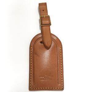 Authentic Louis Vuitton Vachetta Leather Luggage Name Tag SS